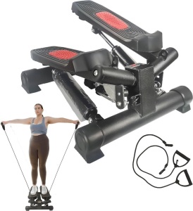 Steppers for Exercise,Stair Stepper with LCD Monitor,Resistance Bands,Mini Stepper with 300LBS Loading Capacity,Portable Stair Stepper Exercise Equipment for Home Workout (2023 Upgrade)