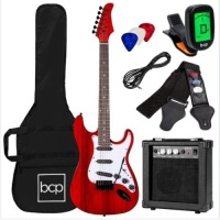 Beginner Electric Guitar Kit w/ Case, 10W Amp, Tremolo Bar - 39in