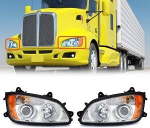 For Kenworth T660 Headlights Assembly Passenger & Driver Side, Headlights For Kenworth T660 T470 T440 T700 Truck (A Pair)