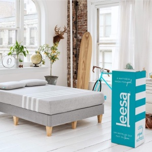 Leesa Original Bed-in-a-Box, Three Premium Foam Layers Mattress, Full, Gray & White, Mattress ONLY Frame Not Included - NEW, $790 Retail Value