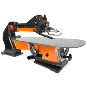 WEN LL2156 21-Inch 1.6-Amp Variable Speed Parallel Arm Scroll Saw with Extra-Large Dual-Bevel Steel Table 