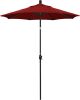 California Umbrella 6' Round Aluminum Market Umbrella, Crank Lift, Push Button Tilt, Bronze Pole