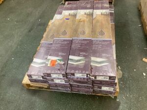 Pallet of (15) Cases Skaggs Island Oak 12 mm T x 7.6 in. W Waterproof Laminate Wood Flooring (16 sqft/case) - One Open Box w/ Damaged Pieces