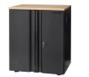 Husky Heavy Duty Welded 20-Gauge Steel 2-Door Garage Base Cabinet in Black, 28 in. W x 32 in. H x 21.5 in. D