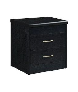 Hodedah 2-Drawer Black Nightstand 