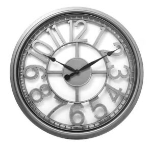 Westclox 20 in. Silver See-through Wall Clock With Case 