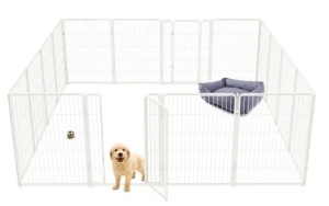 FXW Homeplus Dog Playpen Indoor, 16 Panels 40" Height Dog Fence Exercise Pen for small Dogs, inside Pet Puppy Playpen $239.99