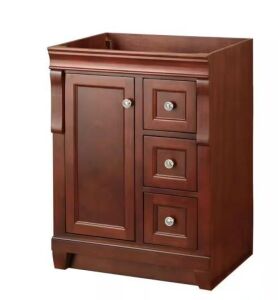 Naples 24 in. W x 21.63 in. D x 34 in. H Bath Vanity Cabinet without Top in Tobacco 