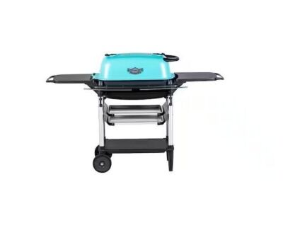 PK Grills Aaron Franklin Portable Charcoal Grill in Blue Teal 