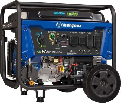 Westinghouse Dual Fuel Generator w/ GFCI Protection, Remote Electric Start