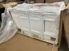 Sassy 72 in. W x 22 in. D x 34 in. H Single Sink Bath Vanity in White with Carrara Marble Top - Cracked Top & Jammed Door 