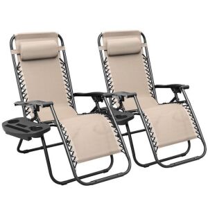 Zero Gravity Patio Chairs, Set of 2 