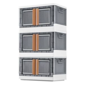 Stackable Collapsible Storage Bins, 3 Pack 