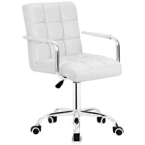 Ergonomic Adjustable Height Swivel Faux Leather Task Chair