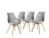 Grey Upholstered Side Chair, Set of 4