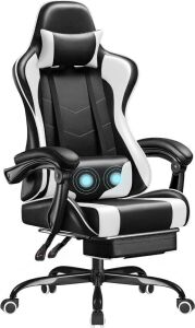 Homall Gaming Chair with Footrest and Massage Lumbar Support