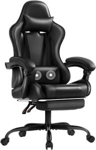 Shahoo Gaming Chair with Footrest and Massage Lumbar Support