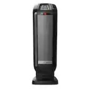 1500W 22 in. Black Electric Tower Oscillating Ceramic Space Heater with Digital Display, Timer 