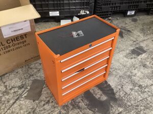 5 Drawer Orange Tool Chest - Dented