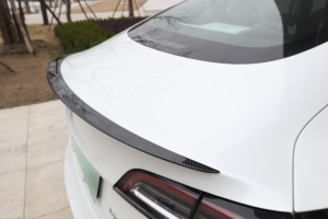 Vacallity Tesla Model 3 Spoiler Carbon Fiber Patterned, Trunk Tail Rear Spoiler for 2023 Tesla Model 3 Accessories 2023 2019 2020 2021 2022