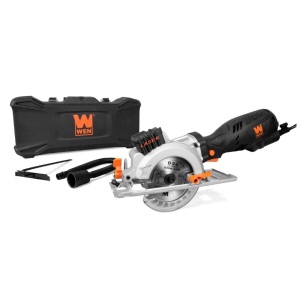 WEN 3625 5-Amp 4-1/2-Inch Beveling Compact Circular Saw with Laser and Carrying Case