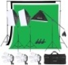 Andoer Photography Studio Softbox Lighting Kit with 6.5' x 10' Background Support System & 3pc Backdrops&nbsp;- Appears New&nbsp;