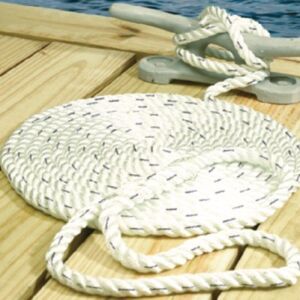 Lot of (2) Seachoice Premium Twisted Nylon Dock Line w/Tracer, 1/2" x 25'