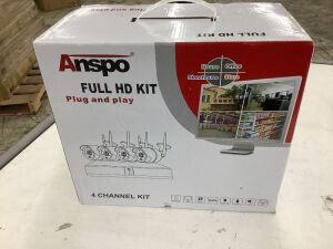 Anspo 4 Channel Full HD Wifi Security Camera Kit 