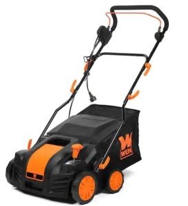 WEN16 in. 15 Amp 2-in-1 Electric Dethatcher and Scarifier with Collection Bag