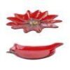 Celebrations Cardinal and Poinsettia Glass Dishes