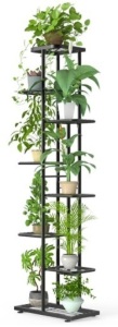 Corner Plant Stand Indoor 8 Tier 9 Potted , Upgraded Tall Metal Plant Shelf Organizer Outdoor, Multiple Flower Holder Display Rack for Patio, Garden, Balcony, Living