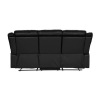 Greeley 78 in. W Straight Arm Faux Leather Rectangle Manual Double Reclining Sofa in Black $799.99 - 2