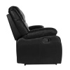 Greeley 78 in. W Straight Arm Faux Leather Rectangle Manual Double Reclining Sofa in Black $799.99 - 3