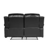 Bianca 62.5 in. W Faux Leather Rectangle Double Reclining Loveseat in Black $762.19 - 2