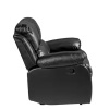 Bianca 62.5 in. W Faux Leather Rectangle Double Reclining Loveseat in Black $762.19 - 3