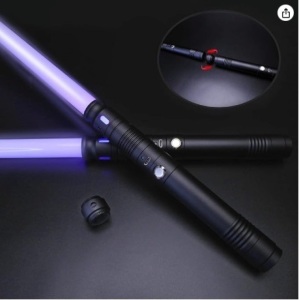 Lukidy 2Pack Lightsaber Metal Hilt 12 Colors,Toys for Boys Girls Age 3 4 5 6 7 8 9 10 Year Old,Battery Rechargable 2-in-1 Double-Bladed FX Dueling Light Saber