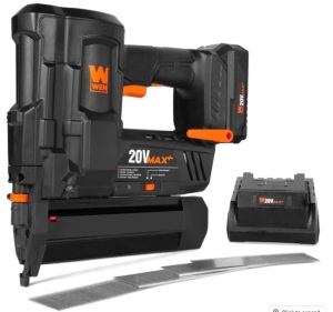 WEN 20512 20V Max Cordless 18-Gauge Brad Nailer with 2.0Ah Battery and Charger