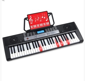 54-Key Beginners Electronic Keyboard Piano Set w/ Lighted Keys, LCD Screen $149.99