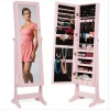 Full Length Freestanding Jewelry Mirror Armoire w/ Velvet Interior $179.99