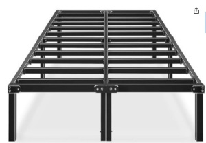 HAAGEEP Metal Platform Bed Frame Full with Storage 14 Inch Heavy Duty Beds Steel Slat Frames Standard Size, AF