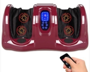 Therapeutic Foot Massager w/ High Intensity Rollers, Remote, 3 Modes