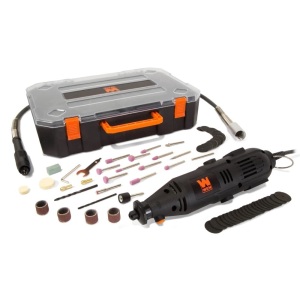 WEN 23103 1-Amp Variable Speed Rotary Tool with 100+ Accessories, Carrying Case and Flex Shaft