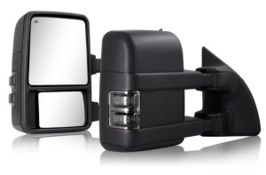 Pair Electric Towing Mirror Fits For 99-16 Ford F250 F350 Super Duty Smoke Lens - Appears New 