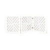 Indoor/Outdoor Solid Wood Lattice Freestanding Foldable Adjustable 3-Section Pet Gate