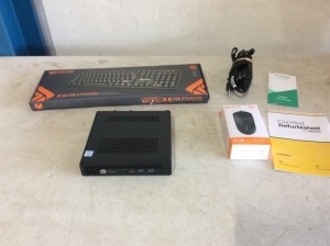 HP EliteDesk 800 65W G2 Business Mini Desktop Computer, Mixie X6 Standard USB Keyboard and X2 USB Optical Mouse - Appears New