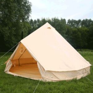 UNISTRENGH 4 Seasons 3M Waterproof Cotton Canvas Bell Tent with Stove Jack - Carry Case is Dirty 