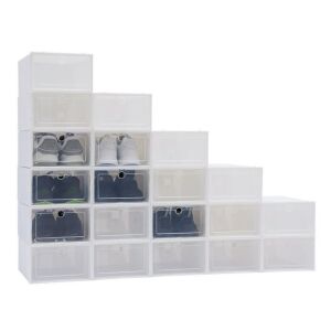 Plastic Shoe Storage Container, 24 Pack 