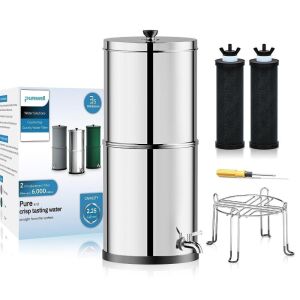 Purewell 3-Stage Ultra-Filtration Gravity Water Filter System, 2.25 Gallon