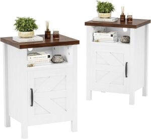 Modern Farmhouse End Tables, Set of 2 