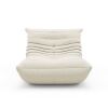 Armless Bean Bag Chair, White Teddy Fabric 